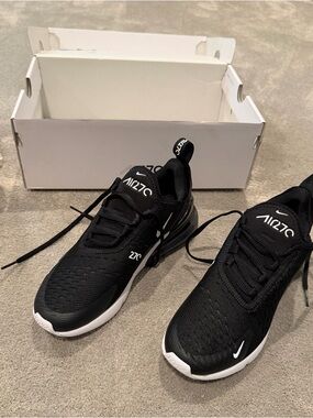 Nike Kids' Air270 Black and White Athletic Sneakers